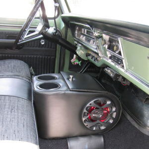 A King Console With Speakers in a 1969 Ford Pickup