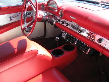 A 1955-1957 Ford Thunderbird Wingrider Console in a Thunderbird