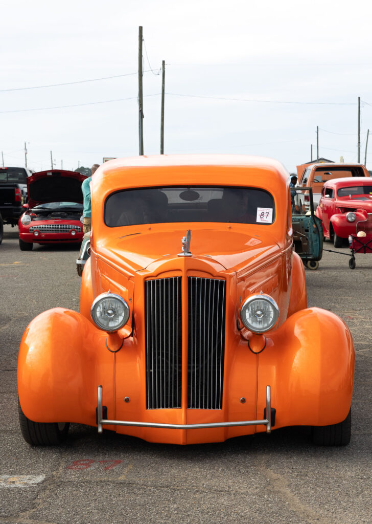 Orange classic car